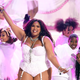 Lizzo performs onstage at the 2019 BET Awards on June 23, 2019, in Los Angeles, California.